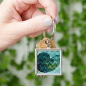 Porte-clés Coque spirale Turquoise (main)