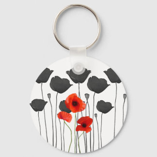 Porte-clés coquelicot