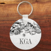 Porte-clés Coques et poissons Starfish Monogrammes (Recto)