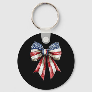 Porte-clés Coquette Américain Féminin 4 Juillet Drapeau Améri