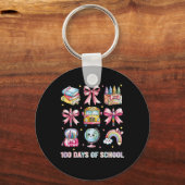 Porte-clés Coquette Bow Enseignant Étudiant 100 Jours D'École (Recto)