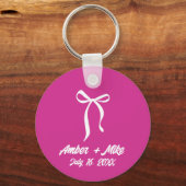 Porte-clés Coquette Bow Favoriser l'équipe de mariée (Verso)