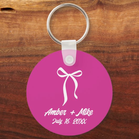 Porte-clés Coquette Bow Favoriser l'équipe de mariée (Verso)