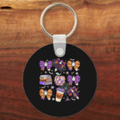 Porte-clés Coquette Bow Ghost Cute Halloween Enseignantes Fem (Recto)