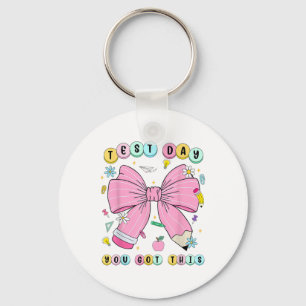 Porte-clés Coquette Bow Pencil Jour D'Essai Vous Avez Ce Prof