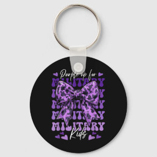 Porte-clés Coquette Bow Purple Up For Military Kids Military
