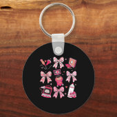 Porte-clés Coquette Bow Sonographer Valentine Ultrasound Tech (Recto)