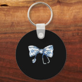 Porte-clés Coquette Bow Stethoscope Infirmière Noël Noël Noël (Recto)