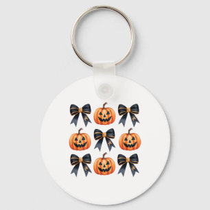 Porte-clés Coquette Bows Citrouille Halloween Automne Automne