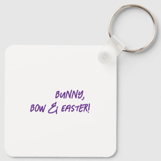 Porte-clés Coquette Bunny Bow Porte - clé de Pâques - Cute & (Dos)