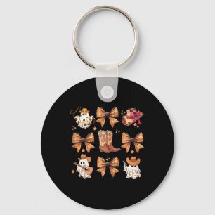 Porte-clés Coquette Halloween Citrouille Bow Coquette Bow Coq