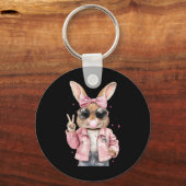 Porte-clés Coquette Lapin Mignon Blowing Bubble Drôle Ea (Recto)