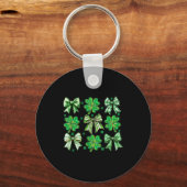 Porte-clés Coquette Patrick's Day Bow,shamrock Lucky Bow Funn (Recto)