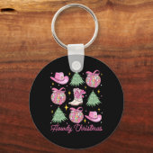 Porte-clés Coquette rose de Noël Bow Xmas Tree (Recto)