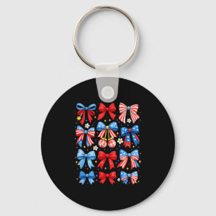 Porte-clés Coquette Rouge Blanc Bleu Patriotique