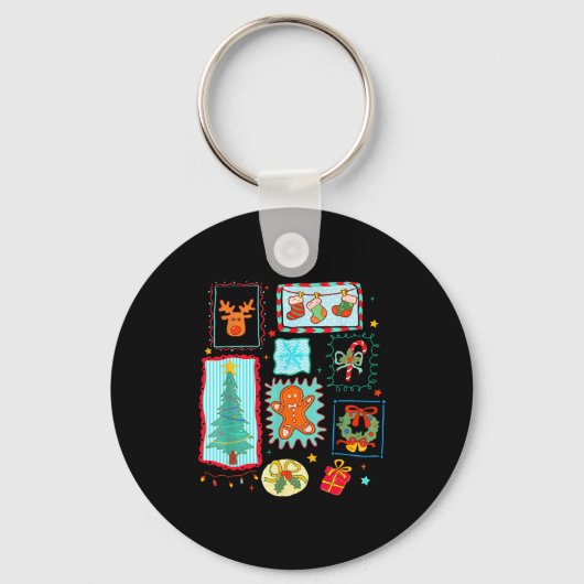Porte-clés Coquette Tis The Season Christmas Santa Nk Preppy (Recto)