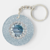 Porte-clés Coquillage aquamarine (Dos)