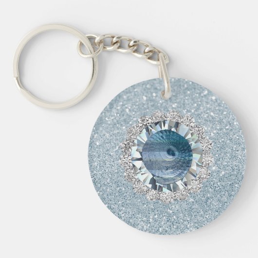 Porte-clés Coquillage aquamarine (Devant)