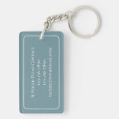 Porte-clés Coquillage Monogramme Bleu Marin (Dos)