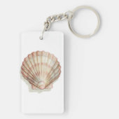 Porte-clés Coquillage rose et crème (Dos)