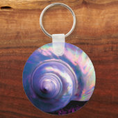 Porte-clés Coquillage tropical opalescent mère perle (Recto)
