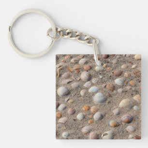 Porte-clés Coquillages marins sur la plage