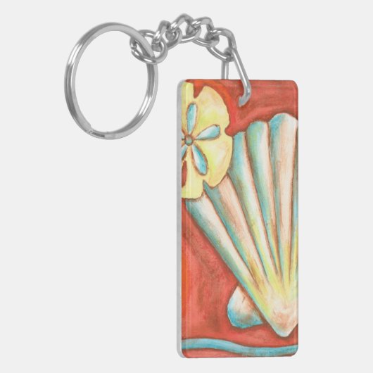 Porte-clés Coquillages Rustiques Orange (Devant gauche)