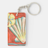 Porte-clés Coquillages Rustiques Orange (Dos)