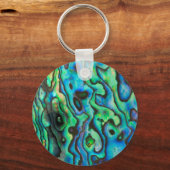 Porte-clés Coquille d'ormeau bleu azur (Recto)