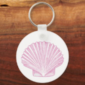 Porte-clés Coquille Saint-Jacques Rose Côtière (Verso)