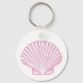Porte-clés Coquille Saint-Jacques Rose Côtière (Verso)