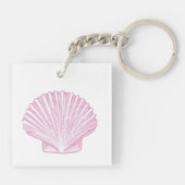 Porte-clés Coquille Saint-Jacques Rose Côtière (Dos)