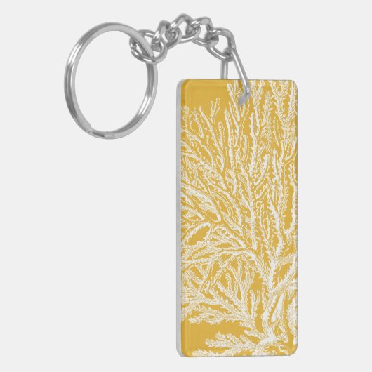 Porte-clés Corail jaune et blanc (Devant gauche)