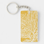 Porte-clés Corail jaune et blanc (Devant)