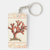 Porte-clés Corail rouge avec bordure conique (Dos)