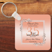 Porte-clés Coral Gem & Parties scintillant 35e anniversaire d (Recto)