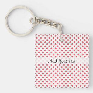 Porte-clés Coral rose Pois par Shirley Taylor