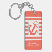 Porte-clés Coral Stripe Beach House (Devant gauche)