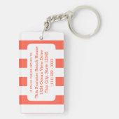 Porte-clés Coral Stripe Beach House (Dos)