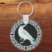 Porte-clés corbeau blanc (Recto)