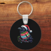 Porte-clés Corbeau Corbeau Oiseau laide Chauffeur Santa Chape (Recto)