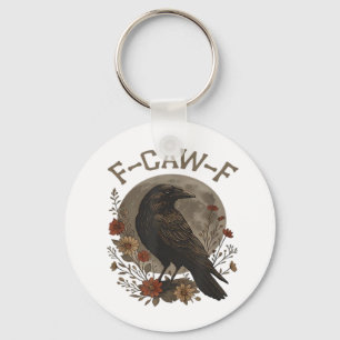 Porte-clés Corbeau drôle F-Caw-F Humour Gothique Essentiel Te