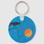 Porte-clés Corbeau et Pleine lune (Recto)