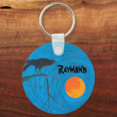 Porte-clés Corbeau et Pleine lune (Verso)