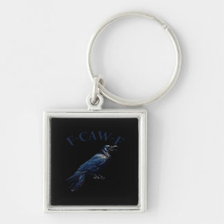 Porte-clés Corbeau, F-Caw-F Drôle D'oiseau Créatif Décontract