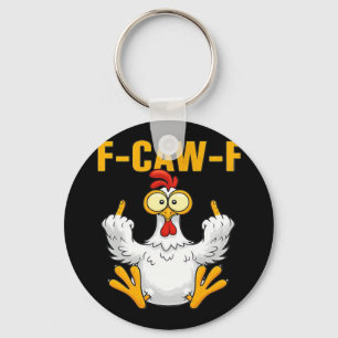 Porte-clés Corbeau F-Caw-F Humour Drôle Gothique