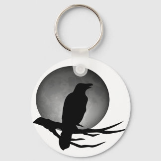 Porte-clés corbeau lune
