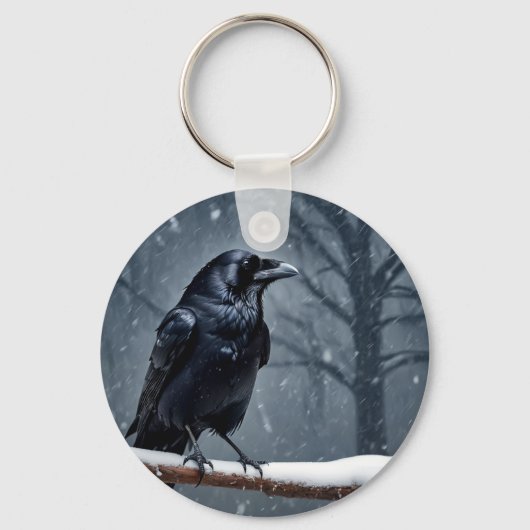 Porte-clés Corbeau noir foncé (Recto)