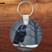 Porte-clés Corbeau noir foncé (Verso)