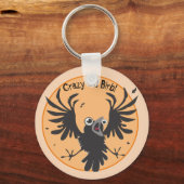 Porte-clés Corbeau vieux fou (Recto)